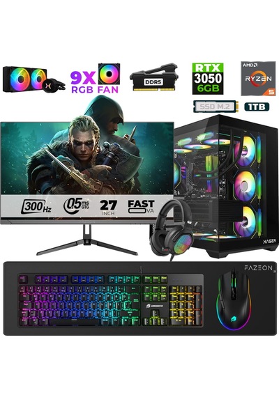 Xaser Star X170 R5-7500F 16 GB 1 TB M.2 NVMe SSD 6 GB RTX3050 27" Free Dos Dizüstü Bilgisayar