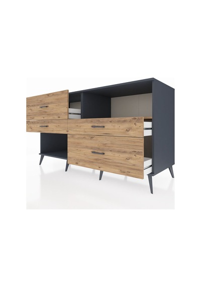 Kronos Konsol Tek Raflı 4 Çekmeceli 176x59x99 Antrasit-çam Atlas Çam/atlas Çam - Antrasıt Kronos Konsol Tek Raflı 4 Çekmeceli 176x59x99 Antrasit-çam Atlas Çam/atlas Çam - Antrasıt