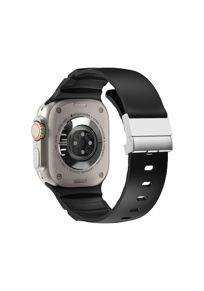 Lexroo Apple Watch 44mm Metal Tokalı Silikon Kordon - Starlight