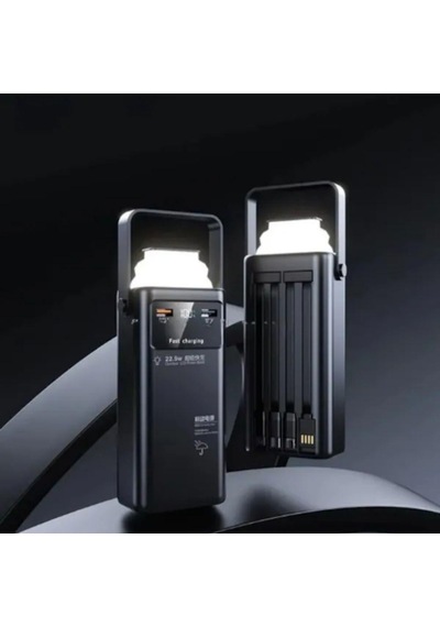 40.000 Mah Pd 22.5w 3.0 Hızlı Şarj Gerçek Taşınabilir Çoklu Kablolu İphone Android Uyumlu Powerbank-1205 BEYAZ