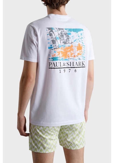 Paul & Shark Erkek T Shirt 24411087 010 Beyaz Beyaz