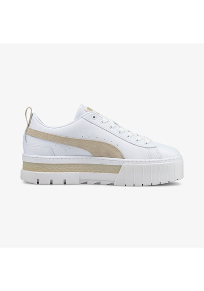 Puma Mayze Kadın Platform Beyaz Spor Ayakkabı Düz 381983 Beyaz