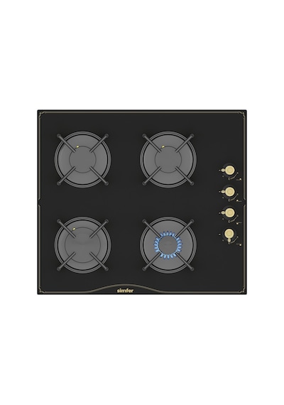 Simfer 8 Fonksiyon Retro Siyah Multi Turbo 2'li Ankastre Set (7349 Fırın + 3325 Ocak)