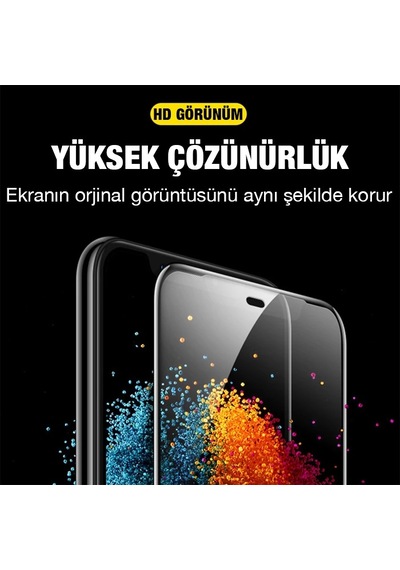 Ally Apple     Uyumlu iPhone 13 Pro Max 6.7inç Full Glue Matte Tempered Cam Ekran Koruyucu- 5775
