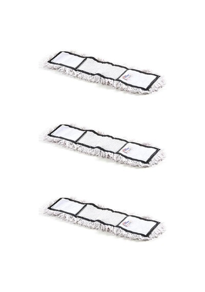 Ekol Nemli Palet Tablet Nem Alıcı Yedek Mop Paspas Başlığı Bezi Beyaz - 40 Cm. - 3 Adet