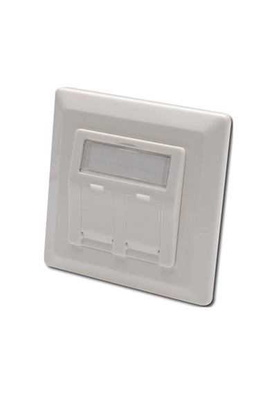 Keystone Jack Takmak İçin 2 Li Priz 50/50 Mm Çerçevesi 80/80 Mm , Tozdan Korumak Amacıyla Kapaklı-18210