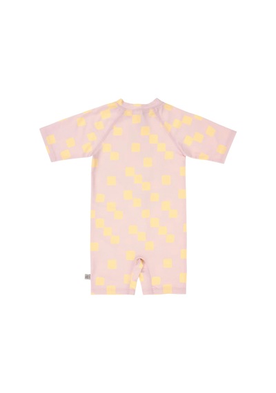 Lassig Uv Korumalı Mayo Checkerboard Pale Pink Yellow Pembe