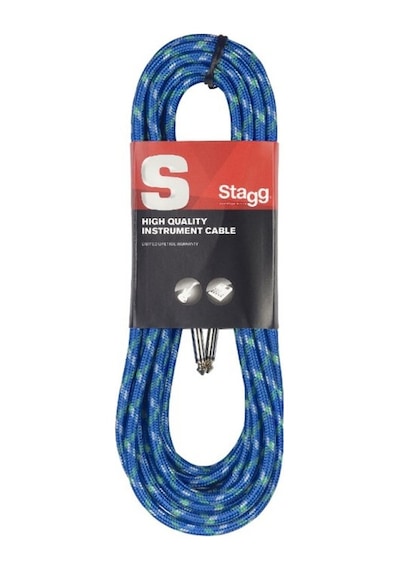 Stagg Enstrüman Kablosu Örgü Sargılı 3metre Mavi Sgc3vt Bl