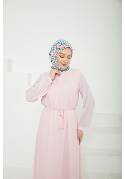 Armine Trend Kolları Lastikli Astarlı Elbise-rose 25yt927 Rose Armine Trend Kolları Lastikli Astarlı Elbise-rose 25yt927 Rose