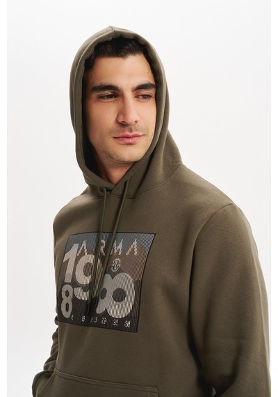 AR-MA Arma Erkek Kapüşonlu Kanguru Cepli 3 İplik Baskılı Şardonlu Regular Fit Sweatshirt K30254628702 Haki AR-MA Arma Erkek Kapüşonlu Kanguru Cepli 3 İplik Baskılı Şardonlu Regular Fit Sweatshirt K30254628702 Haki