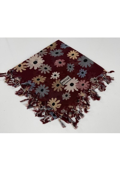 Eripek Sökme Boncuklu Tülbent 06133 Bordo