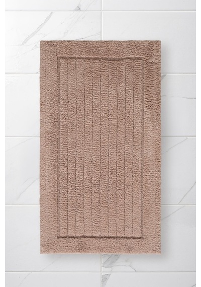 Lilly 2'li Pamuk Banyo Paspas Seti Yumuşak Dokulu Bej Yıkanabilir 60x100 + 60x50cm, Ll004b