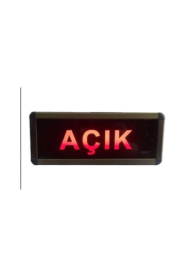 Sanec 220v Ac Anahtarlı Açık Tabelası Kasa Ölçüsü: 12x30 Cm