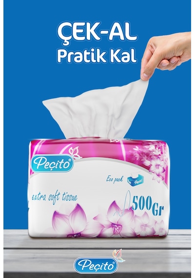 Peçito Elite Çift Katlı Çek Al Mendil 10 x 400'lü