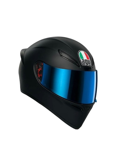 Agv K1 S Mono Matt Black Mavi Vizör Kask Mat Siyah
