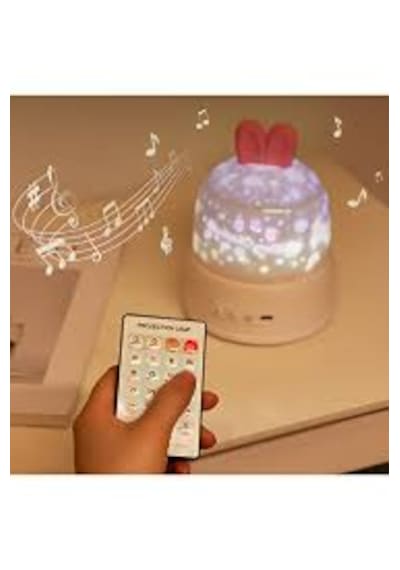 İdragon S01 Tavşan Şekilli Led Gece Lambası Projektör , Bluetooth Müzikli, Şarjlı Ve Taşınabilir Çok Renkli