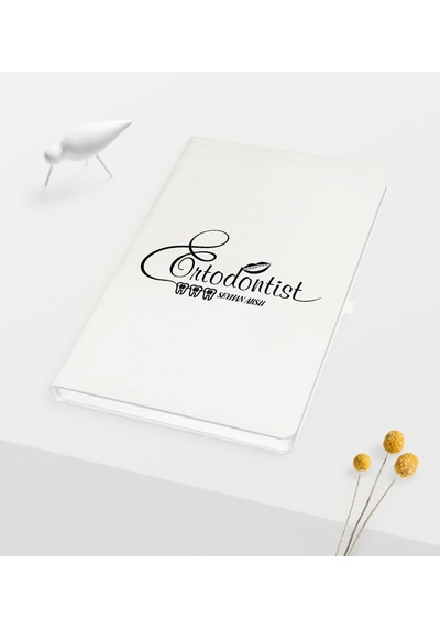 Kişiye Özel Ortodontist Temalı Beyaz Defter - 1 Beyaz