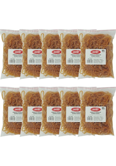 Ekoset 180X3Mm Geniş Kauçuk Paket Ambalaj Kasa Lastiği 1.000 Adet