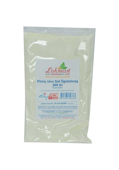 Pirinç Unu Saf Öğütülmüş 200 Gr Paket