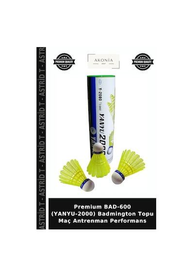 Premium Bad-600 Yanyu-2000 Badmington Topu Maç Antrenman Performans