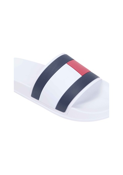 Tommy Hilfiger Erkek Marka Logolu Günlük Kullanıma Uygun Beyaz Terlik Fm0fm05798 Ybs