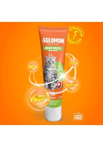 Multi Paste 100 Gr Kediler Için Bağışıklık Sistemi Destekleyici Tüy Yumağı Oluşumunu Engelleyici 18 Farklı Vitamin İçerikli Multivitamin Malt Macunu