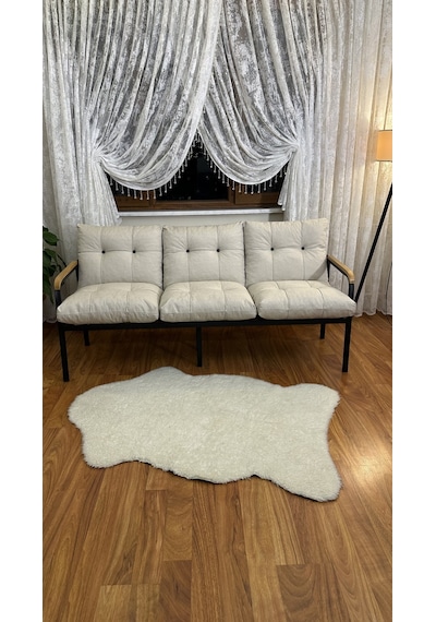 Modern Style Home Modern Avcılar Balkon, Bahçe, Cafe - Metal Kanepe Koltuk Takımı 3 Lü Krem Modernk040 Krem