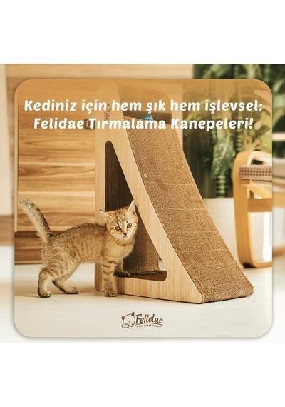 Oluklu Mukavva, Kedi Tırmalama Kanepesi Dikey Tırmalama / 39x59x24cm Large - Cs7 Lw