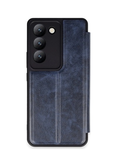 Newface - 489 - Vivo V30 Lite 4g Kılıf Flip Cover - Csmo-tex - - Lacivert