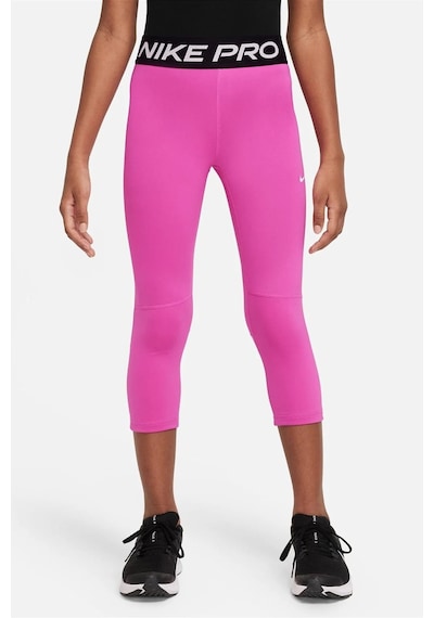 Nike Pro Dri Fit 3/4 Lenght Leggings Pink Kız Çocuk Capri Tayt Pembe