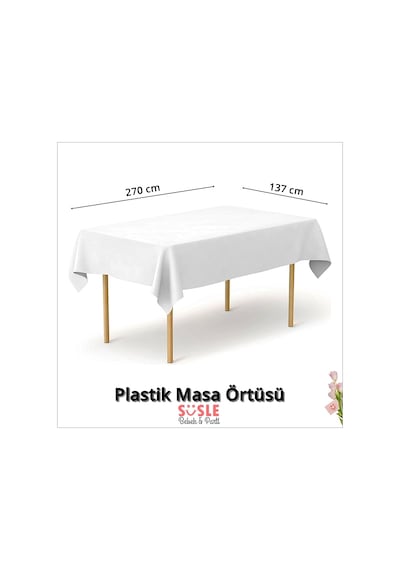 Masa Örtüsü 137cm x 270cm - Beyaz
