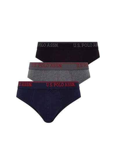 U.S. Polo Assn. U.s Polo Assn. 80436 Erkek 3 Lü Boxer-siyah-antrasitmelanj-lacivert Siyah