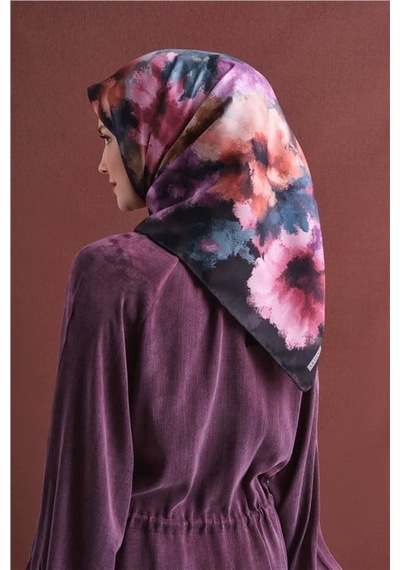 Armine Saf İpek Twill Eşarp 9613d 03 Acı kahve