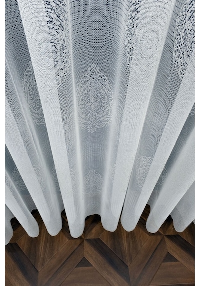 Evdepo Home Damask Kullanıma Hazır Tül Perde (546640830)