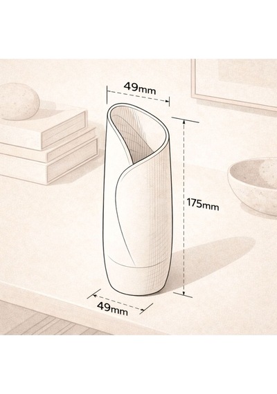 Modern Sarmal Tasarım 3d Baskı Dekoratif Vazo Sarı
