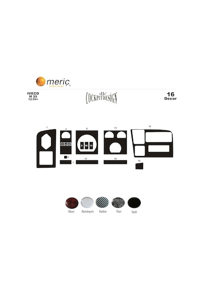 Meriç® Iveco M29 120 Turbo Ön Torpido Kaplama 14 Parça 1999-2002 (530156569)