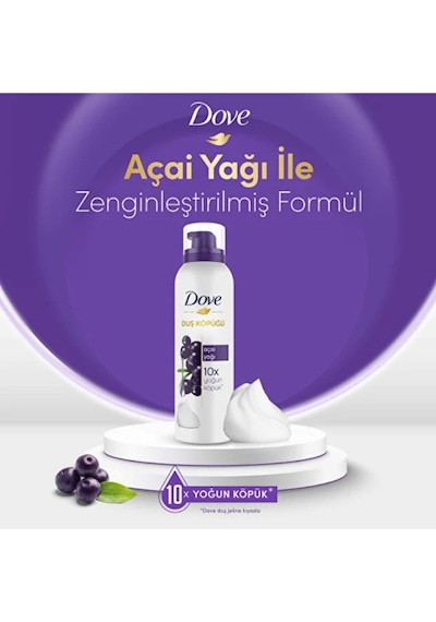 Dove Açai Yağı Duş Köpüğü 200 Ml X 2 Adet PKT.DOVE.040 Diğer