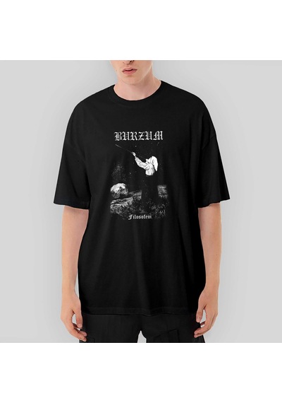 Burzum Filosofem Oversize Siyah Tişört Siyah