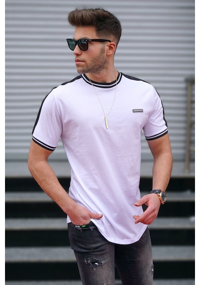 Madmext Beyaz Erkek T-shirt 5374