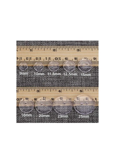 Şeffaf Düğme 16 Boy-10 16 Mm 100 Adet Cam Düğme - 690048100