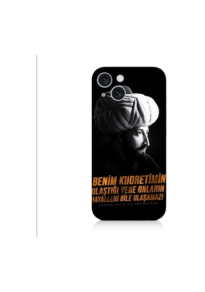Apple Uyumlu iPhone 15 Plus Fatih Sultan Mehmet Han Desenli Silikon Kılıf