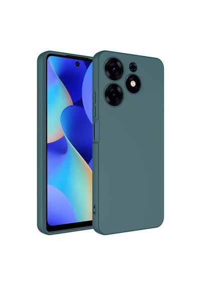 Tecno Spark Go 2023 Kılıf Zore Mara Lansman Kapak Koyu Yeşil