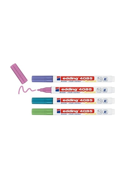 Edding 4085 Sıvı Tebeşir Kalemi 4'lü Set Blister Metalik