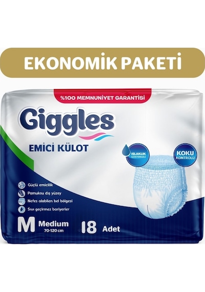 Giggles Yetişkin Emici Külot M 2 x 9'lu