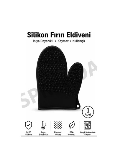 Isıya Dayanıklı Silikon Fırın Eldiveni Kaymaz Su Geçirmez Yüksek Isı Koruyucu Mutfak Eldiveni Çok Renkli