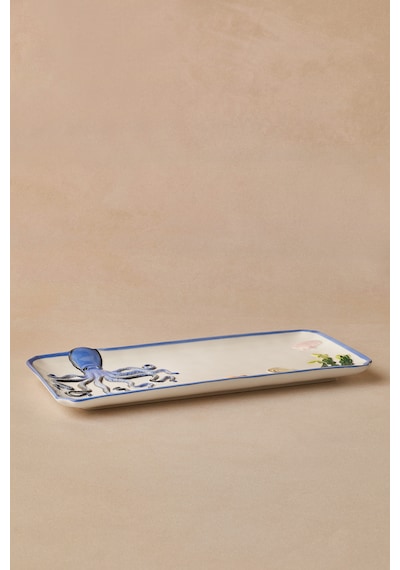 Karaca Atlantis Ahtapot Desenli Kayık Tabak 30 Cm Renkli