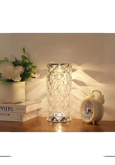Kristal Elmas Led Dokunmatik Sensör Usb Şarjlı Masa Lambası R... Kristal Elmas Led Dokunmatik Sensör Usb Şarjlı Masa Lambası R...