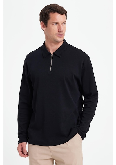 Tudors Erkek Relax Fit Rahat Kesim %100 Pamuk Yarım Fermuarlı Polo Yaka İnterlok Siyah Sweatshirt-42170 Siyah Tudors Erkek Relax Fit Rahat Kesim %100 Pamuk Yarım Fermuarlı Polo Yaka İnterlok Siyah Sweatshirt-42170 Siyah