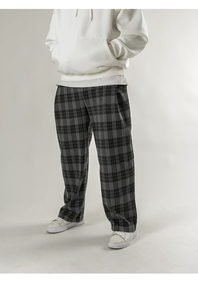 Cocopelli Ekose Erkek Baggy Pantolon Coc2666 Gri