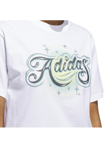 Adidas W Airbrush T Kadın Günlük Tişört Jm1798 Beyaz Beyaz
